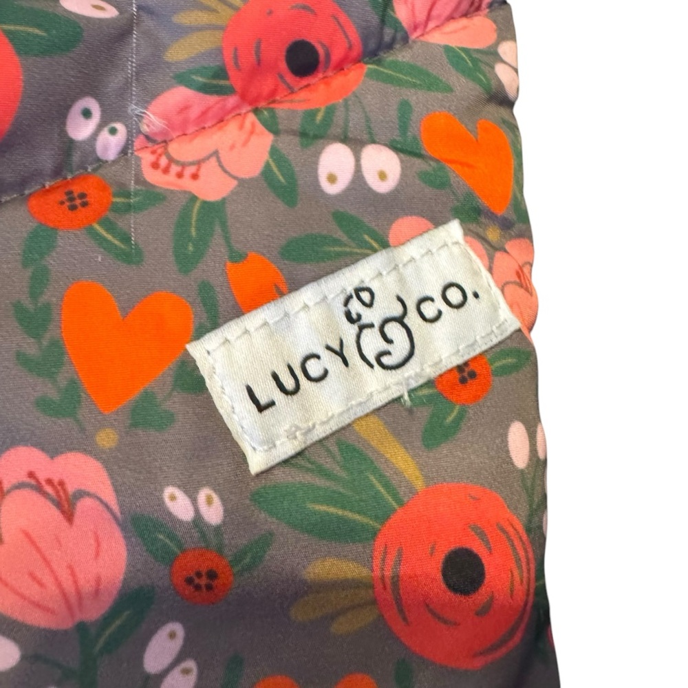 Lucy & Co Pink Floral Reversible Puffer Vest Size XXL - Picture 5 of 11